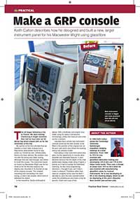 A Practical Boat Owner Article written by Keith Calton on making a Glass Reinforced Plastic Console Page 1