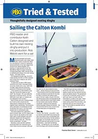 A Practical Boat Owner Article revuing the Calton Kombi 2 part nesting dinghy Page 1