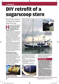 A Practical Boat Owner Article written by Keith Calton on making a Sugar Scoop Stern Page 1